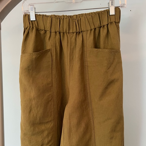 NWT - Madewell Linen-Blend Pull-On High-Rise Wide-Leg Pants - Size XS - Picture 6 of 11